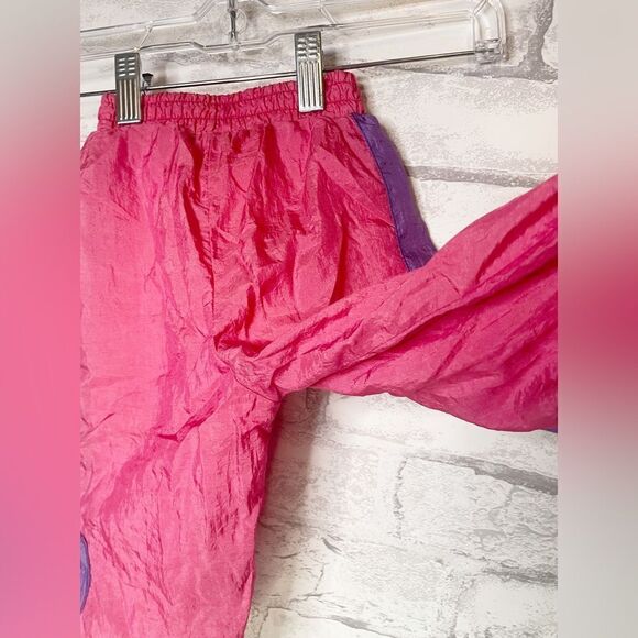 Toddler’s 12m Vintage 80’s Y2K Nylon Track Pant Pantaloons Pink and Purple - Picture 3 of 8